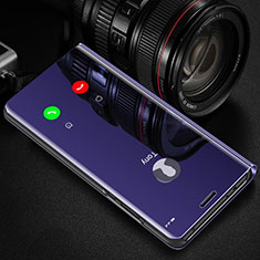Leather Case Stands Flip Mirror Cover Holder L02 for Xiaomi Mi 11 Pro 5G Purple