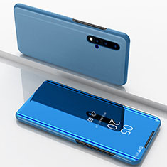 Leather Case Stands Flip Mirror Cover Holder L03 for Huawei Nova 5 Sky Blue