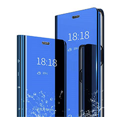 Leather Case Stands Flip Mirror Cover Holder L04 for Huawei Mate 20 Pro Sky Blue