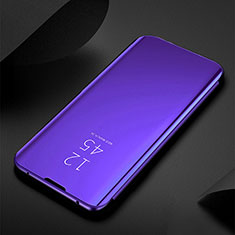 Leather Case Stands Flip Mirror Cover Holder M01 for Xiaomi Mi 11 Lite 5G NE Navy Blue