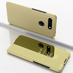 Leather Case Stands Flip Mirror Cover Holder M03 for Huawei Honor V20 Gold