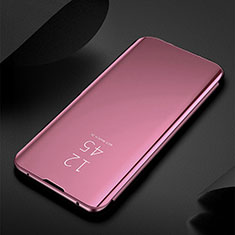 Leather Case Stands Flip Mirror Cover Holder M03 for Samsung Galaxy S20 5G Rose Gold
