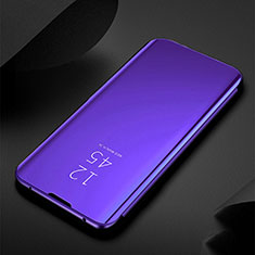 Leather Case Stands Flip Mirror Cover Holder M03 for Samsung Galaxy S20 Ultra 5G Purple