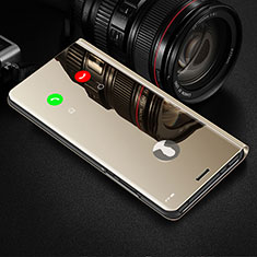 Leather Case Stands Flip Mirror Cover Holder M03 for Xiaomi Mi 11 Lite 5G NE Gold