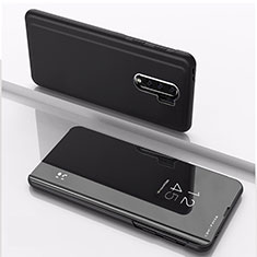 Leather Case Stands Flip Mirror Cover Holder QH1 for Xiaomi Redmi 9 Prime India Black
