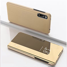 Leather Case Stands Flip Mirror Cover Holder QH1 for Xiaomi Redmi 9A Gold