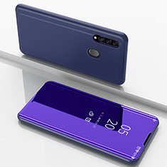 Leather Case Stands Flip Mirror Cover Holder ZL1 for Samsung Galaxy A20s Purple
