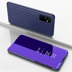 Leather Case Stands Flip Mirror Cover Holder ZL1 for Samsung Galaxy Quantum2 5G Purple