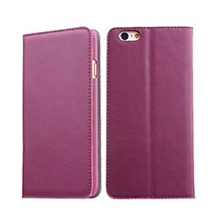 Leather Case Stands Flip Wallet for Apple iPhone 6S Purple