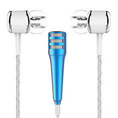 Luxury 3.5mm Mini Handheld Microphone Singing Recording M01 for Asus Zenfone Max Pro M1 ZB601KL Blue