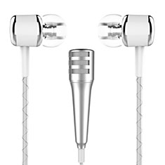 Luxury 3.5mm Mini Handheld Microphone Singing Recording M01 for Oppo A18 Silver