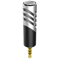 Luxury 3.5mm Mini Handheld Microphone Singing Recording M09 for Apple iPhone 12 Silver