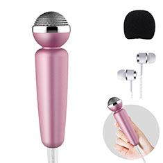 Luxury 3.5mm Mini Handheld Microphone Singing Recording M10 for Oppo A78 5G Black