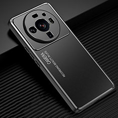 Luxury Aluminum Metal Back Cover and Silicone Frame Case for Xiaomi Mi 12 Ultra 5G Black