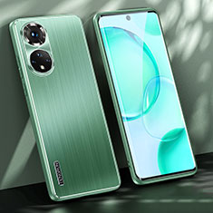 Luxury Aluminum Metal Back Cover and Silicone Frame Case JL1 for Huawei Honor 50 5G Green