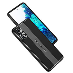 Luxury Aluminum Metal Back Cover and Silicone Frame Case JL1 for Samsung Galaxy S20 Plus 5G Black