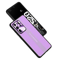 Luxury Aluminum Metal Back Cover and Silicone Frame Case JL1 for Samsung Galaxy S20 Ultra 5G Purple