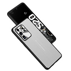 Luxury Aluminum Metal Back Cover and Silicone Frame Case JL1 for Samsung Galaxy S20 Ultra Silver