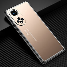 Luxury Aluminum Metal Back Cover and Silicone Frame Case JL2 for Huawei Honor 50 5G Gold