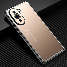 Luxury Aluminum Metal Back Cover and Silicone Frame Case JL2 for Huawei Nova 10 Pro Gold