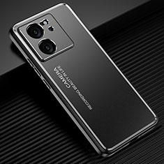 Luxury Aluminum Metal Back Cover and Silicone Frame Case JL2 for Xiaomi Mi 13T 5G Black