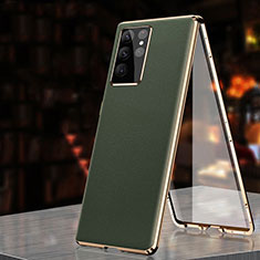 Luxury Aluminum Metal Cover Case 360 Degrees D01 for Samsung Galaxy S21 Ultra 5G Green