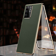 Luxury Aluminum Metal Cover Case 360 Degrees D01 for Samsung Galaxy S24 Ultra 5G Green