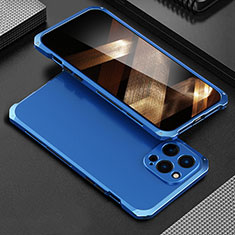 Luxury Aluminum Metal Cover Case 360 Degrees for Apple iPhone 14 Pro Max Blue