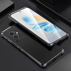 Luxury Aluminum Metal Cover Case 360 Degrees for Huawei Honor 100 5G Black