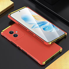 Luxury Aluminum Metal Cover Case 360 Degrees for Huawei Honor 100 5G Gold and Red