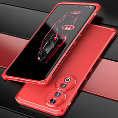 Luxury Aluminum Metal Cover Case 360 Degrees for Huawei Honor 90 5G Red