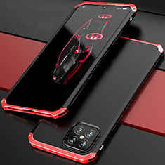 Luxury Aluminum Metal Cover Case 360 Degrees for Huawei Nova 8 SE 5G Red and Black