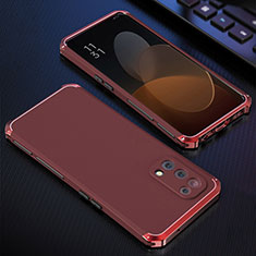 Luxury Aluminum Metal Cover Case 360 Degrees for Oppo Find X3 Lite 5G Red