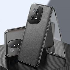 Luxury Aluminum Metal Cover Case 360 Degrees for Oppo Find X5 5G Black