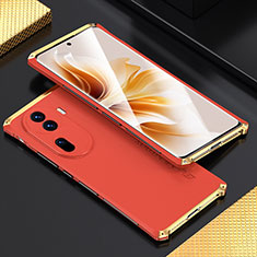 Luxury Aluminum Metal Cover Case 360 Degrees for Oppo Reno11 Pro 5G Gold and Red