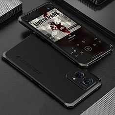 Luxury Aluminum Metal Cover Case 360 Degrees for Oppo Reno7 Pro 5G Black