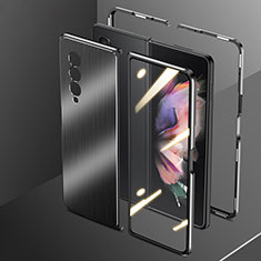 Luxury Aluminum Metal Cover Case 360 Degrees for Samsung Galaxy Z Fold3 5G Black