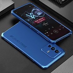 Luxury Aluminum Metal Cover Case 360 Degrees for Vivo V23 5G Blue
