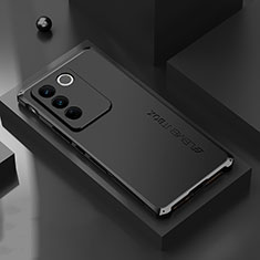 Luxury Aluminum Metal Cover Case 360 Degrees for Vivo V27 5G Black