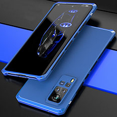 Luxury Aluminum Metal Cover Case 360 Degrees for Vivo X60 Pro 5G Blue