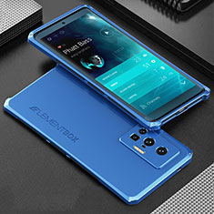Luxury Aluminum Metal Cover Case 360 Degrees for Vivo X70 Pro 5G Blue