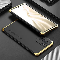Luxury Aluminum Metal Cover Case 360 Degrees for Xiaomi Mi 11X Pro 5G Gold and Black