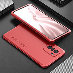Luxury Aluminum Metal Cover Case 360 Degrees for Xiaomi Mi 11X Pro 5G Red