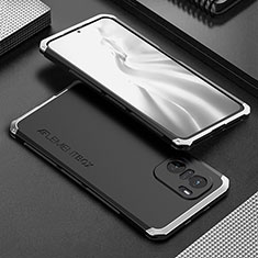 Luxury Aluminum Metal Cover Case 360 Degrees for Xiaomi Mi 11X Pro 5G Silver and Black
