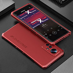 Luxury Aluminum Metal Cover Case 360 Degrees for Xiaomi Mi 12 5G Red