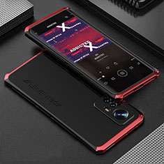 Luxury Aluminum Metal Cover Case 360 Degrees for Xiaomi Mi 12 Pro 5G Red and Black