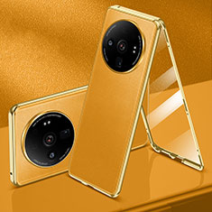 Luxury Aluminum Metal Cover Case 360 Degrees for Xiaomi Mi 12S Ultra 5G Yellow