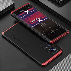 Luxury Aluminum Metal Cover Case 360 Degrees for Xiaomi Mi 12X 5G Red and Black