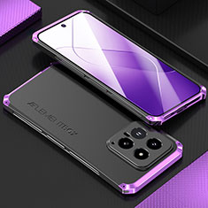 Luxury Aluminum Metal Cover Case 360 Degrees for Xiaomi Mi 14 5G Purple