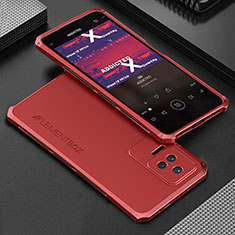 Luxury Aluminum Metal Cover Case 360 Degrees for Xiaomi Poco F4 5G Red